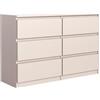 meble masztalerz Cassettiera opaca con 6 cassetti, 140 cm, credenza per soggiorno, camera da letto, altezza 78,5 cm, larghezza 138,6 cm, profondità 39 cm, cassettiera con cassetti, cassettiera