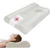 Kiby® Cuscino Cervicale in Memory Foam [DISPOSITIVO MEDICO Detraibile] Ortopedico con Aloe Vera (Certificato OEKO-TEX®), Doppia Onda Ergonomico, Traspirante, Antirussamento, Anallergico e Lavabile