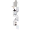 Arreditaly Libreria Scaffale Angolare 5 Ripiani In Legno Melaminico Mensole da Parete Espositive Design Moderno Elegante E Minimal Per Arredo Casa Soggiorno Studio Salotto Camera 123 x 20 x 20 cm (White)