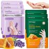 HANGGON Maschera per Mani,6 Paia Maschera Mani Guanti,Miele e Lavanda Guanti Idratanti,per Invecchiamento Secco e Screpolate,Riparazione Della Pelle Ruvida (Verde)