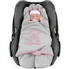 ByBoom Baby Copertina invernale avvolgente per il bebè l'originale con l'orsetto, Universale per ovetto, Seggiolino auto, Per passeggino o buggy, Morbida e accogliente