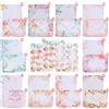 heavenlife Set di Carta da Lettere e Buste, 50 Floreale Fogli A5 a Righe e 50 Buste 60 Adesivi, Elegante Carta Creativo Lettera Busta per Inviti, (10 Stili), Set Lettera Regalo, per Ufficio, Casa, Scuola