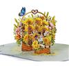 CUT POPUP.COM CUTPOPUP Girasoli Biglietto Auguri Compleanno, Biglietto Festa Della Mamma, Biglietto Auguri, Pop Up, Biglietto Anniversario (Sunflowers w Cat) US8-SD227IT