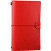 Madeki Diario di Viaggio in Pelle, Diario di Viaggio Taccuino in Pelle Sostituibile & Quaderno Vintage, Travel Journal Notebook, 4.72 X 7.87 lnch（Rosso）