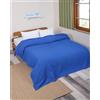 nottoc Copriletto doppio blu 220 x 240 cm - Premium Waffle pique 100% cotone - Coperta estiva leggera effetto waffle - Coperta in cotone come copriletto, copridivano, copridivano, copridivano