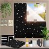 YUZAII Tenda oscurante per finestre, 300 x 145 cm, fissaggio senza fori, temporanea, con 20 nastri ganci e occhielli, per camera da letto, viaggi (stella)