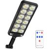 SENDALE Lampione Solare LED Esterno 200W 300LEDs Lampioni con Sensore di Movimento e Crepuscolare,6500K Faro Stradale con palo e telecomando,IP65 Impermeabile Lampada Solari per Giardino Strada