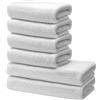 Ôhm Set di 6 Teli da Bagno | 2 Telo Doccia 70x140 cm + 4 Asciugamani Piccoli 50x100 cm | Telo Bagno Spugna Morbido e Assorbente | 100% Cotone | 500g/m2 | Hotel e B&B | Oeko-Tex Bianco