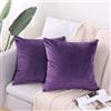 CXTAI Confezione da 2 Federe Cuscini Divano 45 x 45 Decorativi Cuscini per Divano Copricuscini in Velluto - Viola