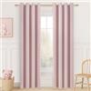 MRTREES Tende Oscuranti per Interni Cameretta Bambina Rosa Chiaro 2 Pezzi 140X240 CM, Tenda Oscurante da Interno con Anelli, Tende Termiche Isolanti per Camera da Letto Soggiorno Salotto