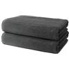 Ôhm Set di 2 Asciugamani Bagno 70x140 cm | Grande Telo da Doccia e Bagno | 100% Cotone | Spugna Morbido e Assorbente | 500g/m2 | Hotel e B&B | Oeko-TEX | Ôhm | Grigio scuro