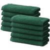 Ôhm Set di 10 Asciugamani Bidet 30x50 cm | Piccoli Asciugamani Viso | Telo Bagno e Doccia per Ospiti | 100% Cotone | Spugna Morbido e Assorbente | 500g/m2 | Hotel e B&B | Oeko-TEX | Ôhm | Verde