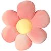 LATRAT Tatami - Cuscino per pavimento floreale, decorazione a forma di fiore, per camera da letto, divano, sedia, rosa e giallo, 40 x 40 cm