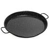 briebe Paellera Valenciana Induzione Smaltata 34 cm, Acciaio Smaltato, 6 Razioni di Paella, Adatto per Vetroceramica, Fuoco, Gas, Forno, Sollevamento Nero Jaspeato