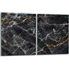 TMK ArtDeko TMK - Piastra di copertura per piano cottura in vetroceramica 2 x 40 x 52 cm 2 pezzi induzione universale per piani cottura protezione antispruzzo tagliere in vetro temperato come decorazione Marmo