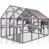 Seiyierr Outdoor Catio - Casetta per gatti da 110, super grande, per gatti da 15 a 20 gatti, copertura impermeabile