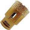 SHDIATOOL Punta per Trapano Diamantata 40mm Vacuum Brasato Foretto Diamantato con Filettatura M14 per Porcellana Piastrella Granito Marmo Taglio a Secco