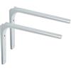 SAYAYO Staffe per Mensole Bianche Staffa Mensola Pesanti , 300 X 250 MM Staffa Angolare Reggi Mensola da Muro, Adatto a Garage Bagni Cucine Soggiorno, 2 Pezzi, EJR300W-2P