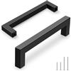 Vortix 10 Maniglie per Mobili da Cucina in Acciaio Inox Nero,Design Contemporaneo maniglie per Cucina, Bagno,Cassetti e Armadi