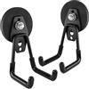 POPPSTAR 2 Ganci magnetici per garage (rotondi Ø 66 mm, forza di trazione 20 kg, altezza 80 mm), colore: nero