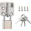 Sayayo Chiavistello Porta Catenaccio Porta in Legno, Chiavistello con Lucchetto Argento, Piccolo Serratura Porta Acciaio Inossidabile