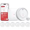X-Sense Rilevatore di Fumo Intelligente X-Sense con Stazione Base SBS50, Supporto Magnetico, Allarme Antincendio Wireless Interconnesso, Batteria Sostituibile, Durata 10 Anni, Funzione App, XS0D-MR61