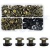 CANGCANG 100 Set Rivetti a Vite,M5×5mm di viti Chicago,Rivetti Chicago, Chicago Phillips,rivetto in metallo Chicago Button, per cintura in pelle fai da te Craft cintura decorazione rilegatura (Bronzo)