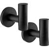 POPPSTAR 2 Ganci magnetici per abiti, extra forti, forza adesiva 8 kg (altezza 54 mm, larghezza 52 mm), colore nero