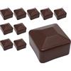 SKIR'CO (10 pezzi) Tappi per pali di recinzione, quadrati 40 x 40 mm Tappi in plastica marrone per pali di recinzione, colore marrone RAL 8028