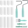 OMJMYY 17 Rulli per Pittura 2 Pollici 4 Pollici 6 Pollici Rullo per Pittura Pareti Mini Rullo per Pittura con Manico per Vernici Interni ed Esterni, Decorazione Casa, Fai da Te e Ristrutturazione