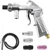 Doksvp Pistola Sabbiatrice per Compressore, Sandblaster Set Portatile, con Tubo in Gomma (1 m), ugello in metallo e Ugelli in Ceramica un Raccordo ad aria, per Lucidatura Superficiale