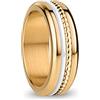 BERING, Set di Anelli Intercambiabili da Donna, in Oro e Bianco con L'Esclusivo Sistema Twist & Change, Kasai