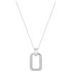 JOOP! Collana con ciondolo in argento Sterling 925, collana da donna, con zirconi sintetici, 42+3 cm, bianco, disponibile in una confezione regalo per gioielli, 2038935, Piazza