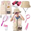 YOPINSAND Set di esplorazione per Bambini, con Gilet Cappello e binocolo per Bambini | Attrezzatura da Campeggio con Kit di esplorazione per coleotteri, Ottimo Giocattolo da