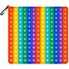 jiuzcare Pop It Push 24x24 cm Pop Bubble Fidget Toys Antistress Sensory Silicone Toy Multicolor Educativo per la Matematica Rilassante Popit Adulti e Bambini