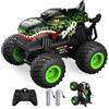 ACAMMZAR Macchina Telecomandata per Bambini, Dinosauro 2.4GHz 20+Km/h Monster Truck Telecomandato, Camion Auto con Musica 360°Rotazione, Macchina Radiocomandata per Ragazzi, Ragazze, Adulti Regali