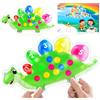 CudTrove Dinosauri morbidi e sensoriali per l'ordinamento dei colori - Gioco educativo Montessori Riconoscimento dei colori e abilità motorie - Giocattolo da viaggio silenzioso per bambini di 3 anni (Verde)