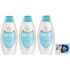 Felce Azzurra 3x BREEZE Neutro Doccia Shampoo e Bagnoschiuma,deterge efficacemente corpo e capelli 400ml + 1 Busta di Talco Felce Azzurra in omaggio da 100g