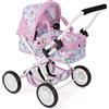 Bayer Chic 2000 - Passeggino per bambole Smarty, piccolo passeggino per bambini dai 2 anni in su, fiori, rosa, 555-53