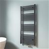 EMKE Scaldasalviette termoarredo, 120 x 50 cm, antracite colore, radiatore scaldasalviette ad acqua calda, termoarredo da bagno con collegamento centrale