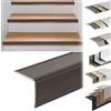 KARAT Profilo per bordi per scale a forma di L, in alluminio, 1 pezzo, 90 x 3 x 3,5 cm, preforato, bronzo per parquet e laminato, con materiale di montaggio, profilo per gradini in 3 lunghezze e 4