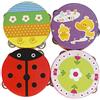 Ranuw Mini Tamburello in legno Tamburello a mano per i più piccoli Bambini 6 pollici Carino Tamburello Strumento a percussione in legno Mini Tamburelli Per Adulti Bambini Piccoli Tamburelli A Mano Per