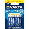 Varta High Energy - Confezione da 6 batterie alcaline (LR6, AA), colore: Blu