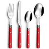 Pradel Essentiel Amefa 2210RDTTPCB60 Set di Posate, Acciaio Inox, Rosso