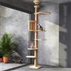 Mekidulu Raschietto da tetto Mekidulu, raschietto alto, raschietto da corda sisal largo 11cm, veicolo spaziale, gabbia per gatti, 4 piattaforme, altezza regolabile, raschietto al soffitto (240-280cm)