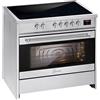 GURARI Fornello con piano cottura a induzione, 90 cm, GCH E 913 X, in acciaio inox, a induzione, con 5 zone a induzione (2 zone flessibili), tutti con booster