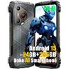 Blackview BL7000 5G Rugged Smartphone Android 15, 24GB+256GB/2TB AI Telefono Robusto, 6.78 FHD+ 2.4K Telefono Indistruttibile, 50MP AI Fotocamera, 7500mAh,Dual SIM 4G,NFC,OTG,GPS,FM,3 Slot Carte,Noir