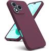 Oududianzi - Cover Compatibile con Honor 400 Lite 5G [Cover in Silicone Liquido] [Interno in Microfibra] Gomma Gel di Silicone TPU Liquido Antiurto Custodia Honor 400 Lite - Bordeaux