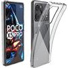 N NEWTOP Custodia Cover Compatibile con Xiaomi POCO X5 PRO 5G - REDMI NOTE 12 PRO 5G, Morbido TPU CLEAR Gel Silicone Anti Graffio Trasparente Slim Sottile Flessibile Case Guscio Posteriore Proteggi