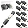 RUNCCI-YUN 10 pz 24 pin USB 3.1 Tipo C Maschio, USB-C Maschio SMT Tipo Connettore Spina saldare con Nero Custodia Cover